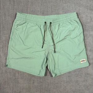 Howler Bros Salado Shorts Granite Green Nylon Drawstring Elastic XL